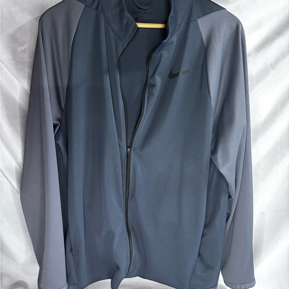 Nike Men's Blue and Gray Lightweight Jacket, Dri-fit